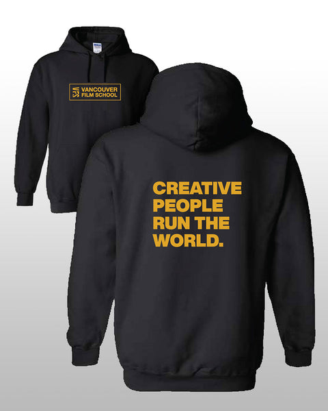 Creative People Run The World - Pullover Hoodie - Black